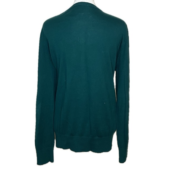 LOFT Green Cotton Jewel Button Cardigan – Size L - Picture 2 of 6